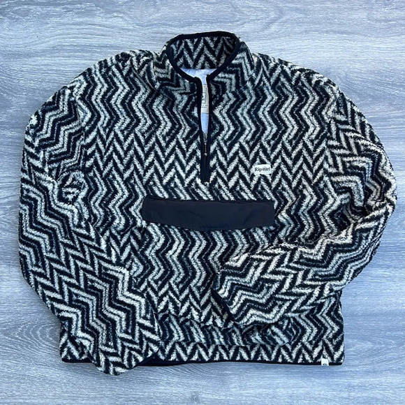 Rip Curl Drifter Polar Fleece, black/white - Picture 1 of 6